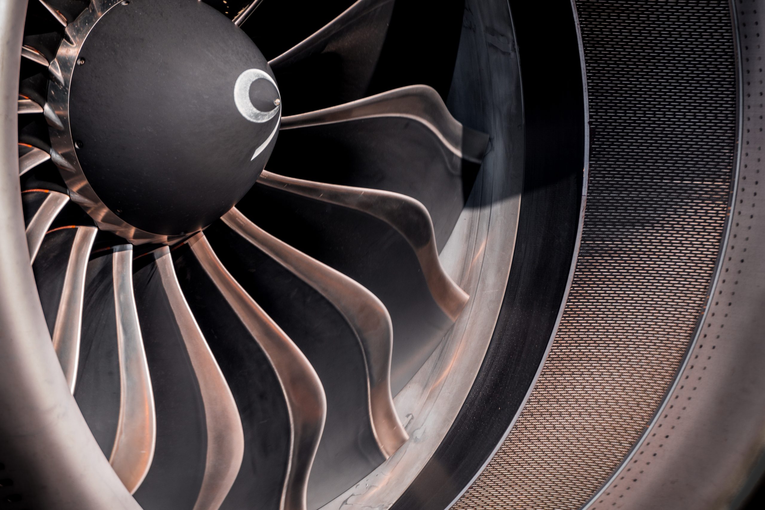 Airplane,Engine,Blades,Close,Up